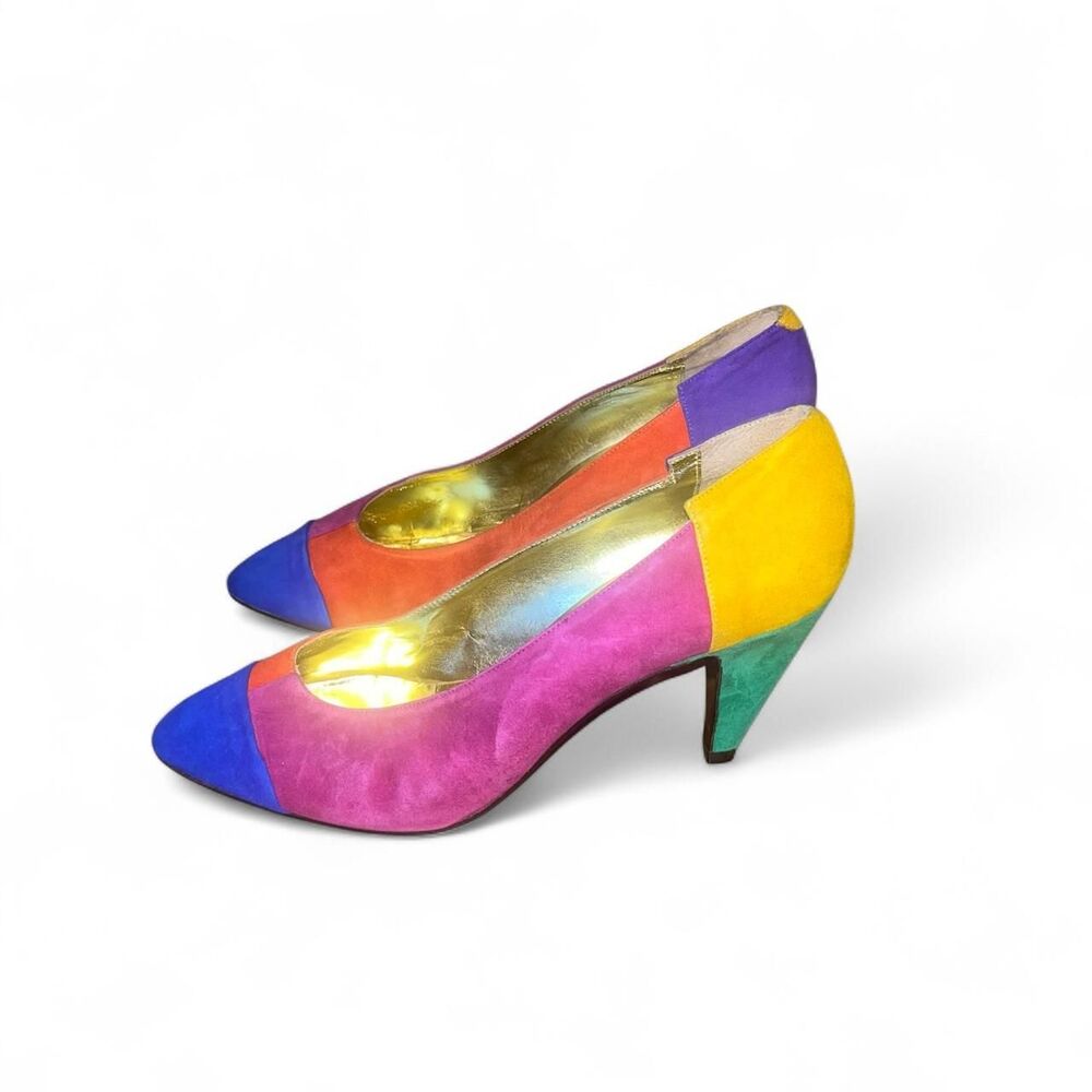 Vintage 1980s 1990s Beverly Feldman Women's Genuine Leather Heels SZ 9